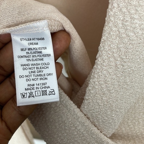 NWT ASTR Cream Bodysuit - Picture 7 of 7